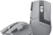 Amkette XS Series Flow S Ergonomic Wireless Mouse/Bluetooth Mouse with Side Scroll, 2.4G + 3×BT, 7 Buttons, Multi-OS, 3200 DPI Adjustable, 1000Hz Polling, 800mAh Rechargeable