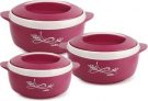 Cello Sapphire Pack of 3 Thermoware Casserole Set  (500 ml, 1000 ml, 1500 ml)
