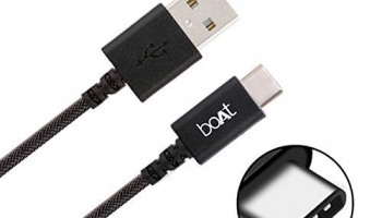 boAt A400 USB Type-C to USB-A 2.0 Male Data Cable, 2 Meter (Black)